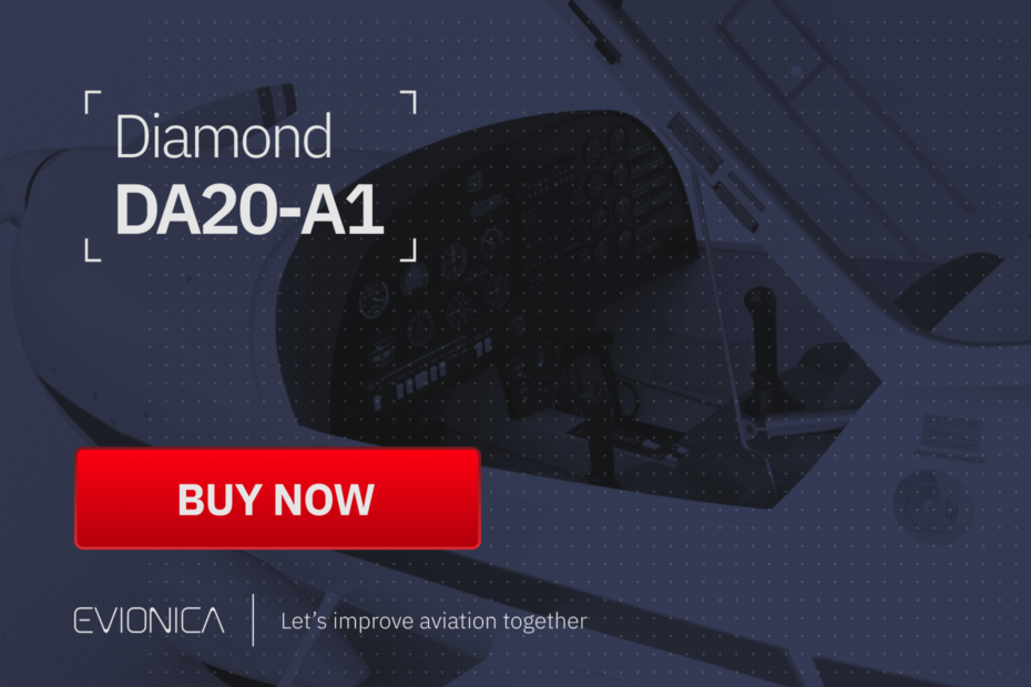 Diamond DA20 A1 model aircraft with button Buy now