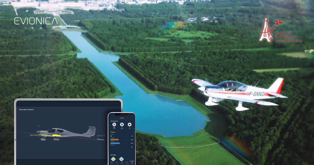 Tablet with CBT and flying aircraft