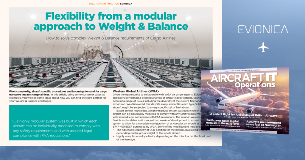 modular weight and balance for converted aircraft fleet