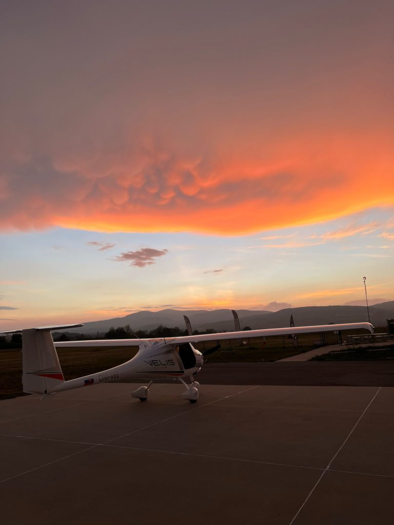 Pipistrel's aircraft on the airport